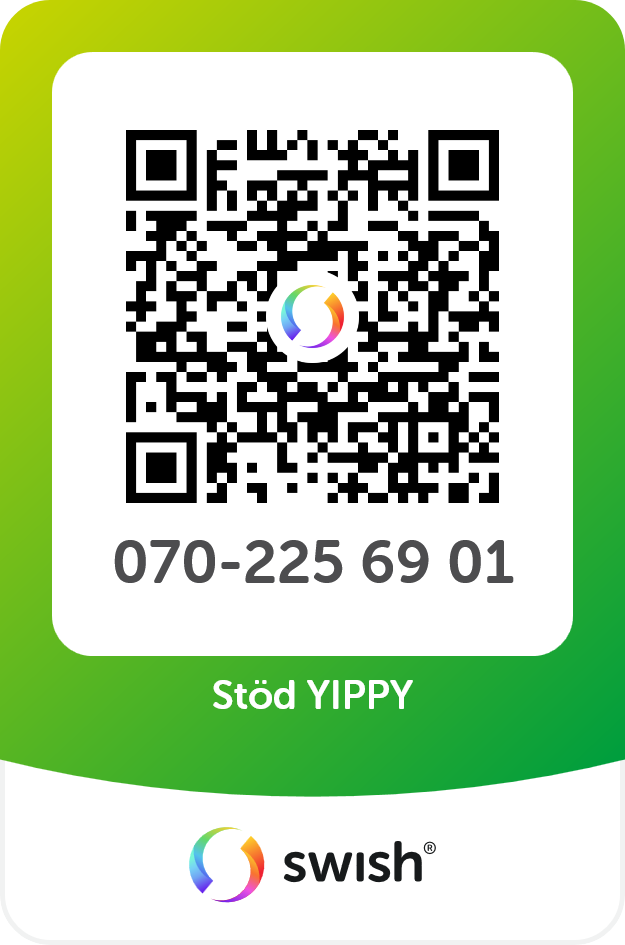 QR-kod för att stödja YIPPY via Swish